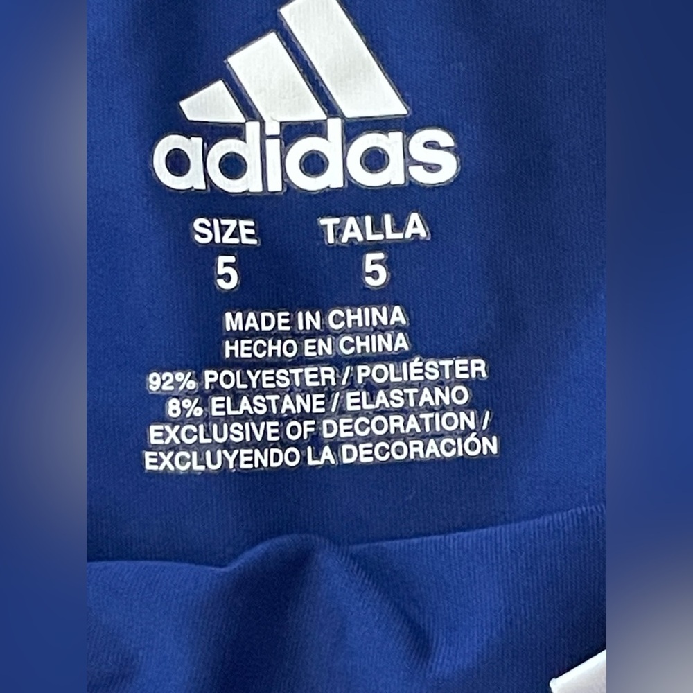 Adidas Blue and Pink Athletic Leggings - Picture 9 of 10